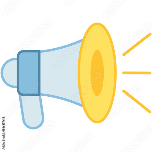 Megaphone icon with active sound lines representing an urgent alert or advertisement