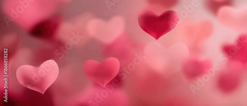 Romantic Soft Pink Background with Heart Shapes for a Dreamy Atmosphere Ideal for Valentine's Day or Love-themed Celebrations