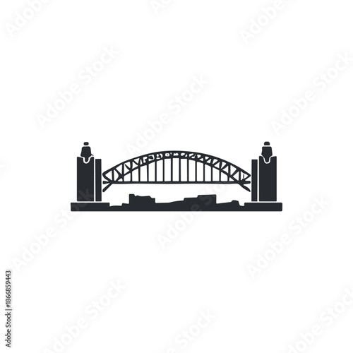 Sydney Harbour Bridge is an iconic steel arch architecture landmark over the water in Australia, featuring a stunning night cityscape with the harbor and opera house under a clear sky