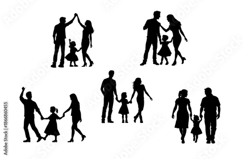 Happy family Silhouette Collection