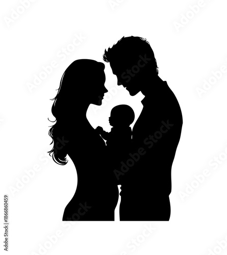 Silhouette of a family