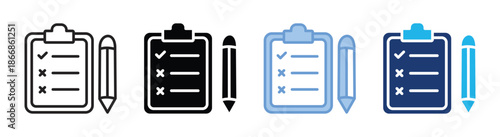 Evaluation icon set multiple style collection