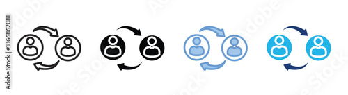 Exchange icon set multiple style collection