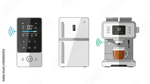Smart Home Appliances Connected Via Wireless Technology
