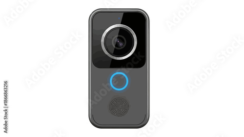 Smart Home Security Doorbell Camera with Blue Illuminated Button