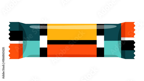 Nutrient Bar Compressed Snack Packaging Isolated