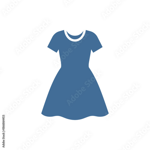 An elegant blue silk gown displayed on a fashion mannequin against a white background showcases a stylish clothing design and garment pattern isolated for beauty and apparel style