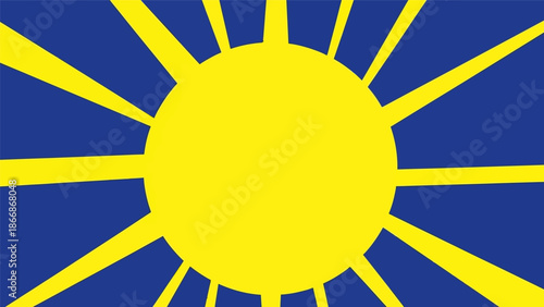 Macedonian flag with sun symbol on blue background.
