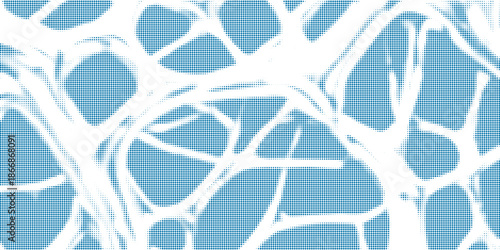 Blue halftone square dotted gradient background, abstract color pop cartoon comic dots, dynamic minimal retro graphic texture, tech point art pattern. eps10