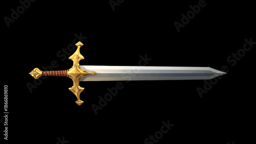 sword on a black background
