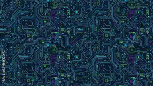 Close-up view of a circuit board with various electronic components