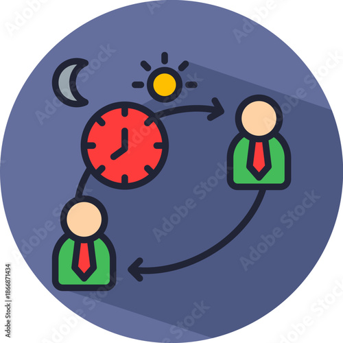 Job Shift isometric icon