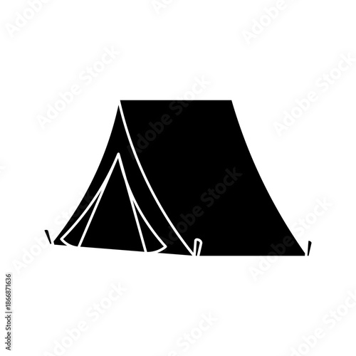 camping tent icon on white background