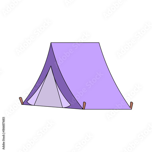 camping tent colors icon on white background