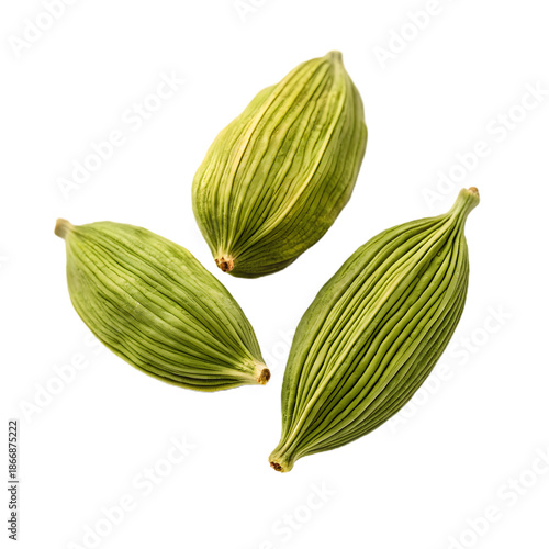 Wallpaper Mural Three green cardamom pods isolated on a transparent background. Torontodigital.ca