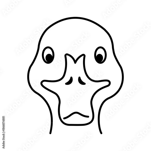 Duck Face icon. Vector illustration