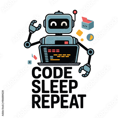 Retro robot vector illustration set featuring flat design icons for business technology web and mobile app marketing concepts