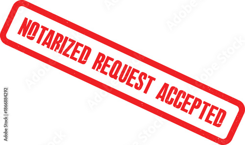 Red rectangular stamp with bold text on white background indicating a rejected request