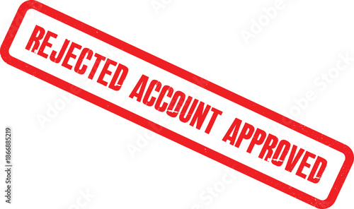 Approved Account Stamp on White Background