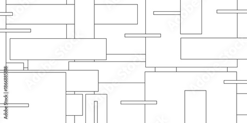 abstract architectural background or modern line concept abstract geometric background arranging with various small pieces of geometric square shapes.