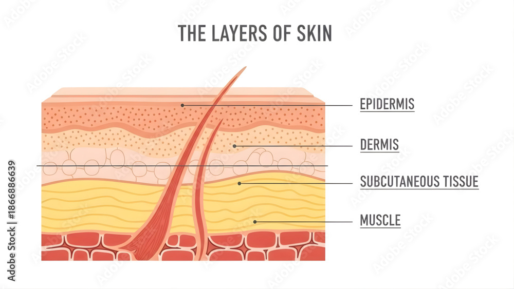 Foto Skin layers diagram