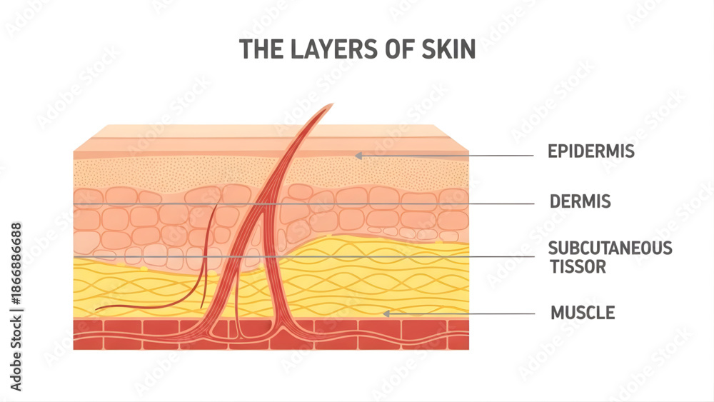 Foto Skin layers diagram