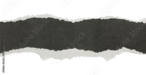 Принти на полотні torn and ripped paper lines stripes with jagged edges from black paper in Y2K re