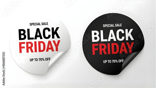 Black friday sale sticker design