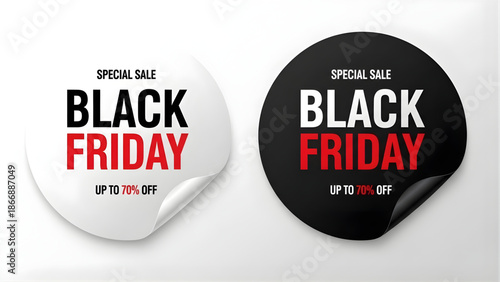 Black friday sale sticker design
