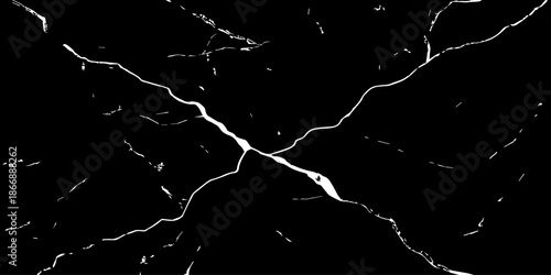 Abstract black marble texture with sharp white veins and natural stone cracks. High contrast luxury background ideal for interior design, wall tiles, countertops, branding, and modern architecture.