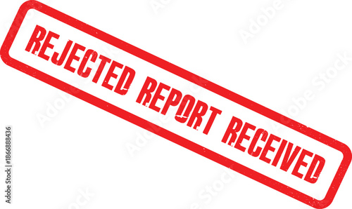 Red rejected stamp on white background