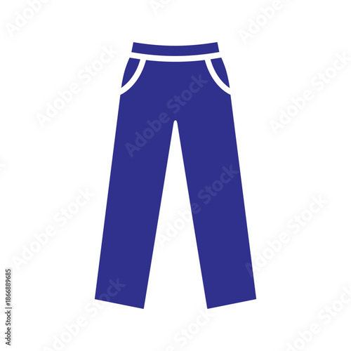 Blue casual pants Vector