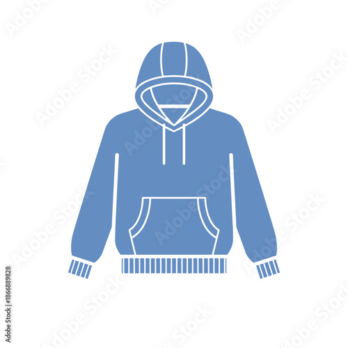 Blue hooded sweatshirt Vector