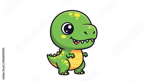 Adorable Cartoon Tyrannosaurus Rex Character with Big Eyes 1.