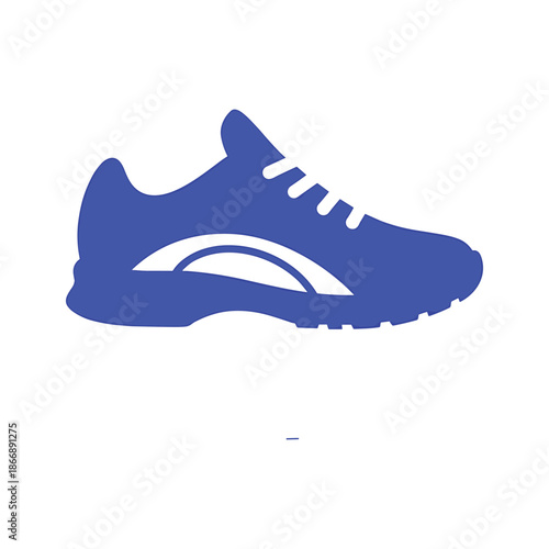 Blue running shoe Vector