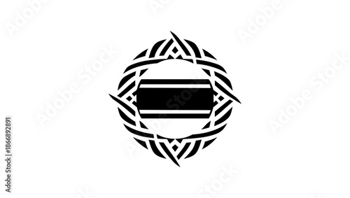 syria flag logo icon vector, Bold Black and White Emblem A Large Star Within a Circle, Surrounded by Smaller Stars and Dynamic Swirls, Evoking Power and Movement. Free Vector, Shanyrak, landoo norris 