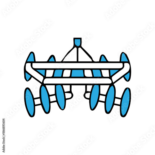 Agricultural Disc Plow Icon