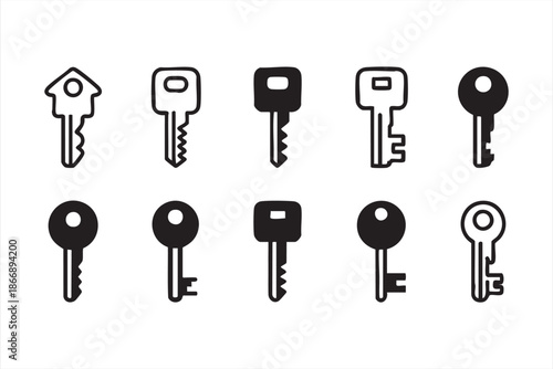 Digital Access Key Icons for Software Security Dashboards