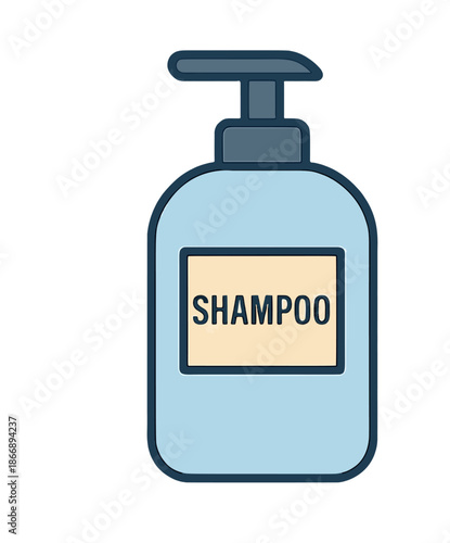 Bottle of Shampoo Illustration.
