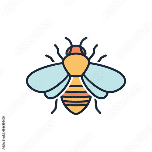 Illustrated bee Vector