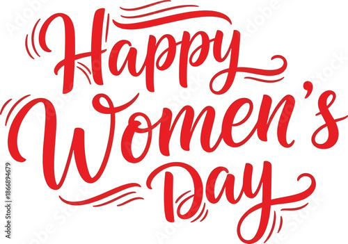 Happy Womens Day Celebration Typography