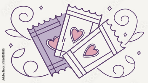 Cute heart shaped tickets for events or gifts