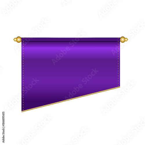 Elegant Royal Purple Scroll Banner