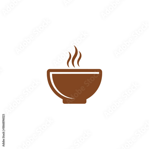 Bowl of Hot Soup with Rising Steam Illustration 1.