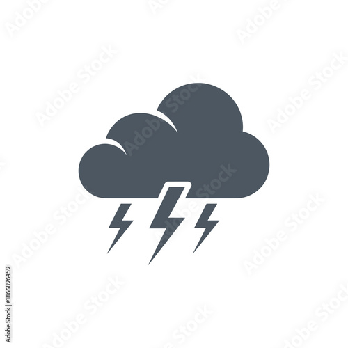 Storm cloud with lightning Vector