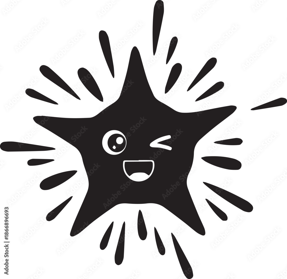 Obraz premium Happy star exploding