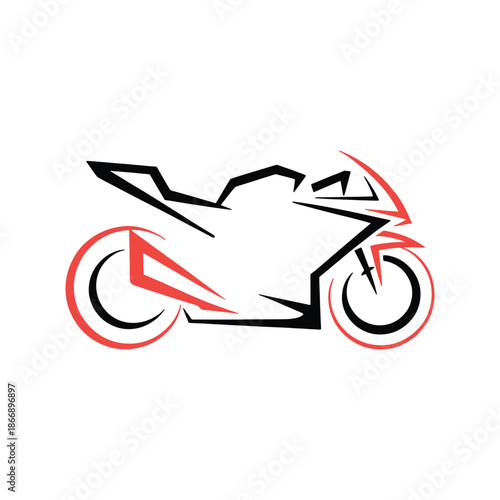 Dynamic motorcycle vector illustration