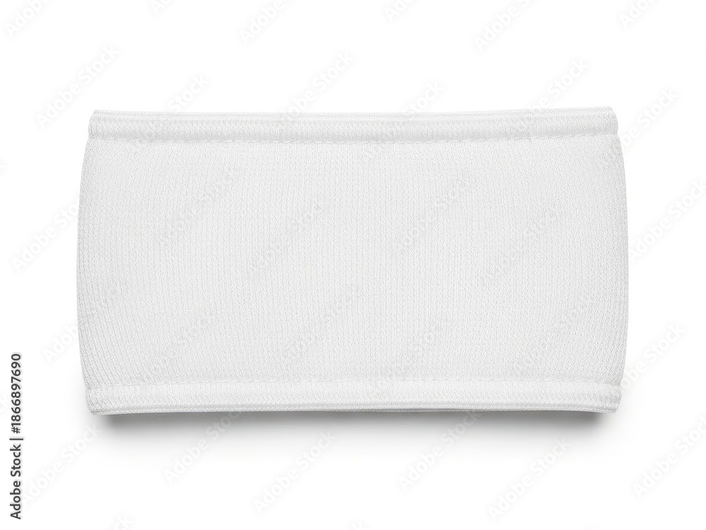 Fototapeta premium White elastic sports headband sweatband for training