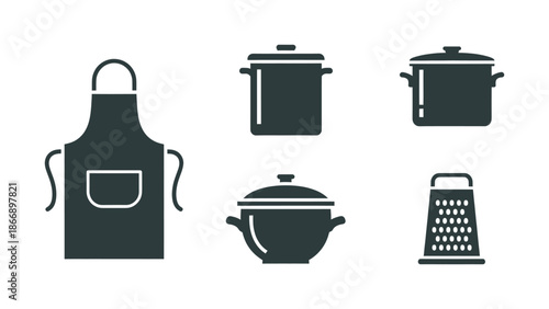 Kitchen utensils and cooking essentials for dining and finishing