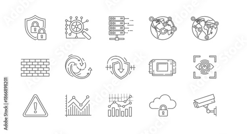 Illustrations of cybersecurity concepts